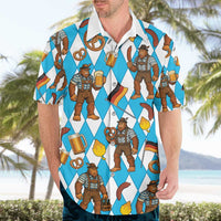 Funny Bigfoot Oktoberfest Hawaiian Shirt Sasquatch Beer Pretzel Bavarian - Wonder Print Shop