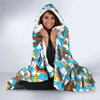Funny Bigfoot Oktoberfest Hooded Blanket Sasquatch Beer Pretzel Bavarian - Wonder Print Shop