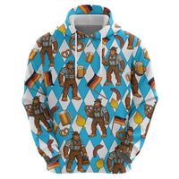 Funny Bigfoot Oktoberfest Hoodie Sasquatch Beer Pretzel Bavarian - Wonder Print Shop