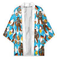 Funny Bigfoot Oktoberfest Kimono Sasquatch Beer Pretzel Bavarian - Wonder Print Shop