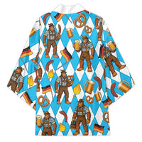 Funny Bigfoot Oktoberfest Kimono Sasquatch Beer Pretzel Bavarian - Wonder Print Shop