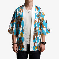 Funny Bigfoot Oktoberfest Kimono Sasquatch Beer Pretzel Bavarian - Wonder Print Shop