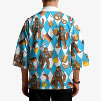 Funny Bigfoot Oktoberfest Kimono Sasquatch Beer Pretzel Bavarian - Wonder Print Shop