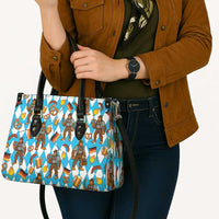 Funny Bigfoot Oktoberfest Leather Bag Sasquatch Beer Pretzel Bavarian - Wonder Print Shop