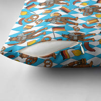 Funny Bigfoot Oktoberfest Pillow Cover Sasquatch Beer Pretzel Bavarian - Wonder Print Shop