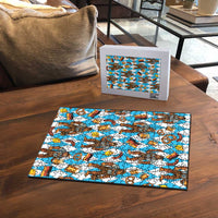 Funny Bigfoot Oktoberfest Puzzle Sasquatch Beer Pretzel Bavarian - Wonder Print Shop