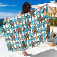 Funny Bigfoot Oktoberfest Sarong Sasquatch Beer Pretzel Bavarian - Wonder Print Shop