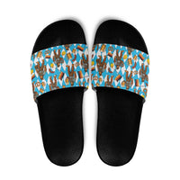 Funny Bigfoot Oktoberfest Slide Sandals Sasquatch Beer Pretzel Bavarian - Wonder Print Shop