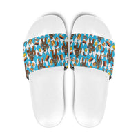 Funny Bigfoot Oktoberfest Slide Sandals Sasquatch Beer Pretzel Bavarian - Wonder Print Shop