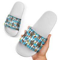 Funny Bigfoot Oktoberfest Slide Sandals Sasquatch Beer Pretzel Bavarian - Wonder Print Shop