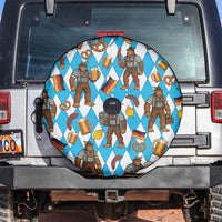 Funny Bigfoot Oktoberfest Spare Tire Cover Sasquatch Beer Pretzel Bavarian - Wonder Print Shop