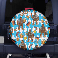 Funny Bigfoot Oktoberfest Spare Tire Cover Sasquatch Beer Pretzel Bavarian - Wonder Print Shop