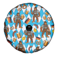 Funny Bigfoot Oktoberfest Spare Tire Cover Sasquatch Beer Pretzel Bavarian - Wonder Print Shop