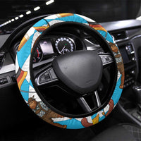 Funny Bigfoot Oktoberfest Steering Wheel Cover Sasquatch Beer Pretzel Bavarian - Wonder Print Shop