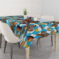 Funny Bigfoot Oktoberfest Tablecloth Sasquatch Beer Pretzel Bavarian - Wonder Print Shop