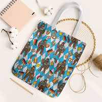 Funny Bigfoot Oktoberfest Tote Bag Sasquatch Beer Pretzel Bavarian - Wonder Print Shop