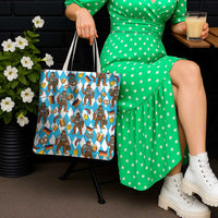 Funny Bigfoot Oktoberfest Tote Bag Sasquatch Beer Pretzel Bavarian - Wonder Print Shop