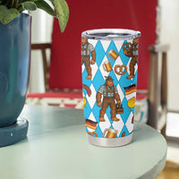 Funny Bigfoot Oktoberfest Tumbler Cup Sasquatch Beer Pretzel Bavarian - Wonder Print Shop