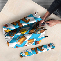 Funny Bigfoot Oktoberfest Umbrella Sasquatch Beer Pretzel Bavarian - Wonder Print Shop