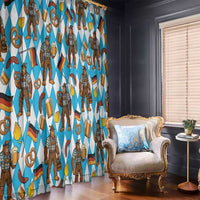 Funny Bigfoot Oktoberfest Window Curtain Sasquatch Beer Pretzel Bavarian - Wonder Print Shop