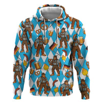 Funny Bigfoot Oktoberfest Zip Hoodie Sasquatch Beer Pretzel Bavarian - Wonder Print Shop