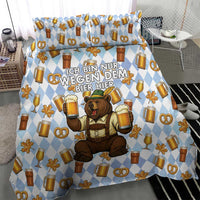 Funny Beer Oktoberfest Bedding Set Ich Bin Nur Wegen Dem Bier Hier - Wonder Print Shop