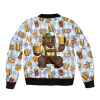 Funny Beer Oktoberfest Bomber Jacket Ich Bin Nur Wegen Dem Bier Hier - Wonder Print Shop