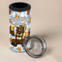 Funny Beer Oktoberfest 4 in 1 Can Cooler Tumbler Ich Bin Nur Wegen Dem Bier Hier - Wonder Print Shop