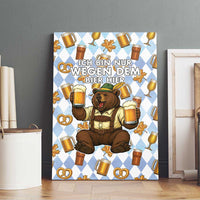 Funny Beer Oktoberfest Canvas Wall Art Ich Bin Nur Wegen Dem Bier Hier - Wonder Print Shop