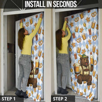 Funny Beer Oktoberfest Door Cover Ich Bin Nur Wegen Dem Bier Hier - Wonder Print Shop