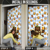 Funny Beer Oktoberfest Door Cover Ich Bin Nur Wegen Dem Bier Hier - Wonder Print Shop
