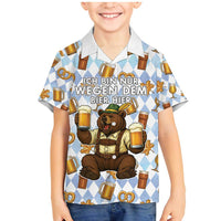 Funny Beer Oktoberfest Family Matching Mermaid Dress and Hawaiian Shirt Ich Bin Nur Wegen Dem Bier Hier - Wonder Print Shop