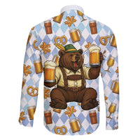 Funny Beer Oktoberfest Family Matching Off The Shoulder Long Sleeve Dress and Hawaiian Shirt Ich Bin Nur Wegen Dem Bier Hier - Wonder Print Shop