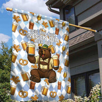 Funny Beer Oktoberfest Garden Flag Ich Bin Nur Wegen Dem Bier Hier - Wonder Print Shop