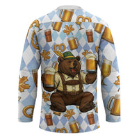 Funny Beer Oktoberfest Hockey Jersey Ich Bin Nur Wegen Dem Bier Hier - Wonder Print Shop