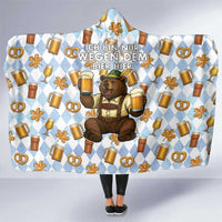 Funny Beer Oktoberfest Hooded Blanket Ich Bin Nur Wegen Dem Bier Hier - Wonder Print Shop