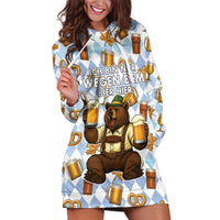 Funny Beer Oktoberfest Hoodie Dress Ich Bin Nur Wegen Dem Bier Hier - Wonder Print Shop