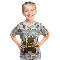 Funny Beer Oktoberfest Kid T Shirt Ich Bin Nur Wegen Dem Bier Hier - Wonder Print Shop