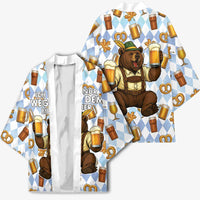Funny Beer Oktoberfest Kimono Ich Bin Nur Wegen Dem Bier Hier - Wonder Print Shop