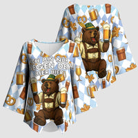 Funny Beer Oktoberfest Kimono Sleeve Blouse Ich Bin Nur Wegen Dem Bier Hier - Wonder Print Shop