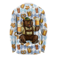 Funny Beer Oktoberfest Long Sleeve Shirt Ich Bin Nur Wegen Dem Bier Hier - Wonder Print Shop