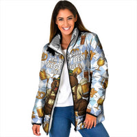 Funny Beer Oktoberfest Padded Jacket Ich Bin Nur Wegen Dem Bier Hier - Wonder Print Shop