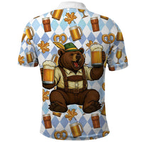 Funny Beer Oktoberfest Polo Shirt Ich Bin Nur Wegen Dem Bier Hier - Wonder Print Shop