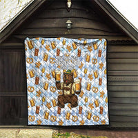 Funny Beer Oktoberfest Quilt Ich Bin Nur Wegen Dem Bier Hier - Wonder Print Shop