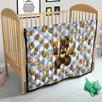 Funny Beer Oktoberfest Quilt Ich Bin Nur Wegen Dem Bier Hier - Wonder Print Shop