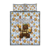 Funny Beer Oktoberfest Quilt Bed Set Ich Bin Nur Wegen Dem Bier Hier - Wonder Print Shop