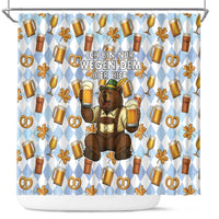Funny Beer Oktoberfest Shower Curtain Ich Bin Nur Wegen Dem Bier Hier - Wonder Print Shop
