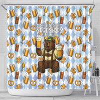 Funny Beer Oktoberfest Shower Curtain Ich Bin Nur Wegen Dem Bier Hier - Wonder Print Shop