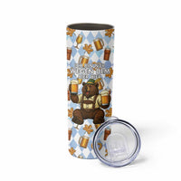 Funny Beer Oktoberfest Skinny Tumbler Ich Bin Nur Wegen Dem Bier Hier - Wonder Print Shop