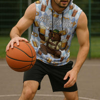 Funny Beer Oktoberfest Sleeveless Hoodie Ich Bin Nur Wegen Dem Bier Hier - Wonder Print Shop